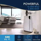 De'Longhi Arctic Whisper Extreme PAC EX360LVYN 500 sq ft Portable AC