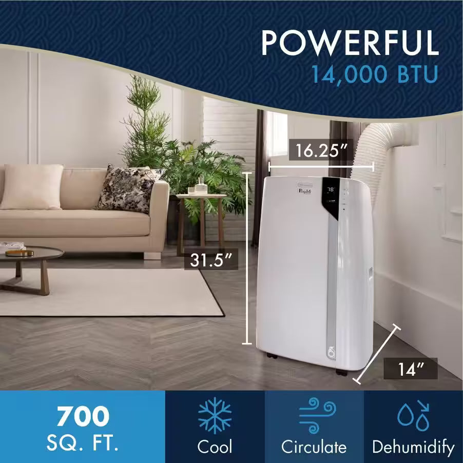 De'Longhi Arctic Whisper Extreme PAC EX390LVYN 700 sq ft Portable AC