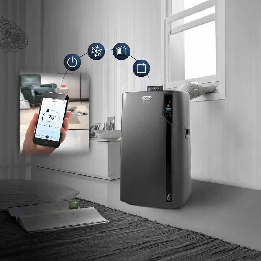 De'Longhi Arctic Whisper PACEL395HLWFK 600 sq ft Portable AC with Heat